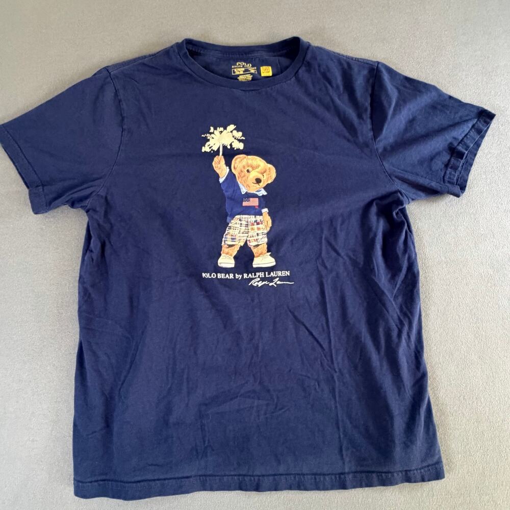 Polo Ralph Lauren Boys' Sparkler Polo Bear Graphic T-Shirt - XL 18/20
